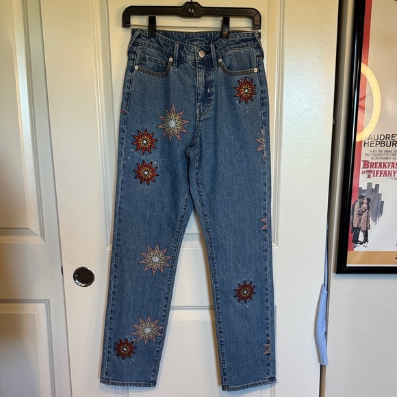 Star Embroidered Straight Leg Jeans - Picture 2 of 11